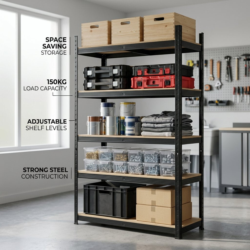 5 Layer Heavy Duty Storage Rack 180 x 90 x 45cm - BAS kuwait Bab Al Saif