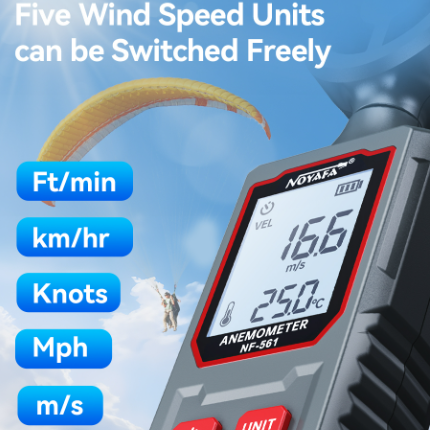 Digital Anemometer Mini Wind Speed Meter 60W - BAS Kuwait
