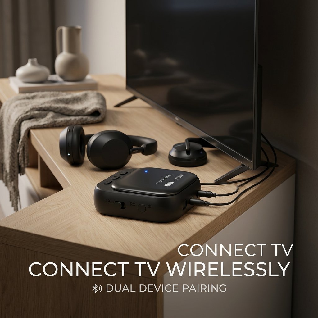 Adapter Intelligent One To Two BT Transmitter For TV Computer Airplane Bluetooth Connector - BAS Kuwait Bab Al Saif