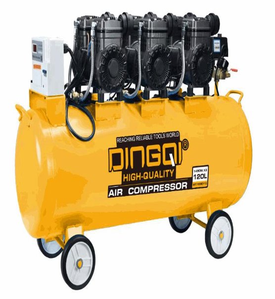 Air Compressor 120L (3 cylinder) DINGQI BRAND - BAS Kuwait Bab Al Saif Yellow Standard
