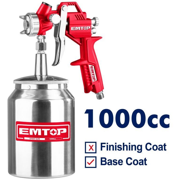 Air Spray Gun EMTOP BRAND - BAS Kuwait Bab Al Saif Red Standard