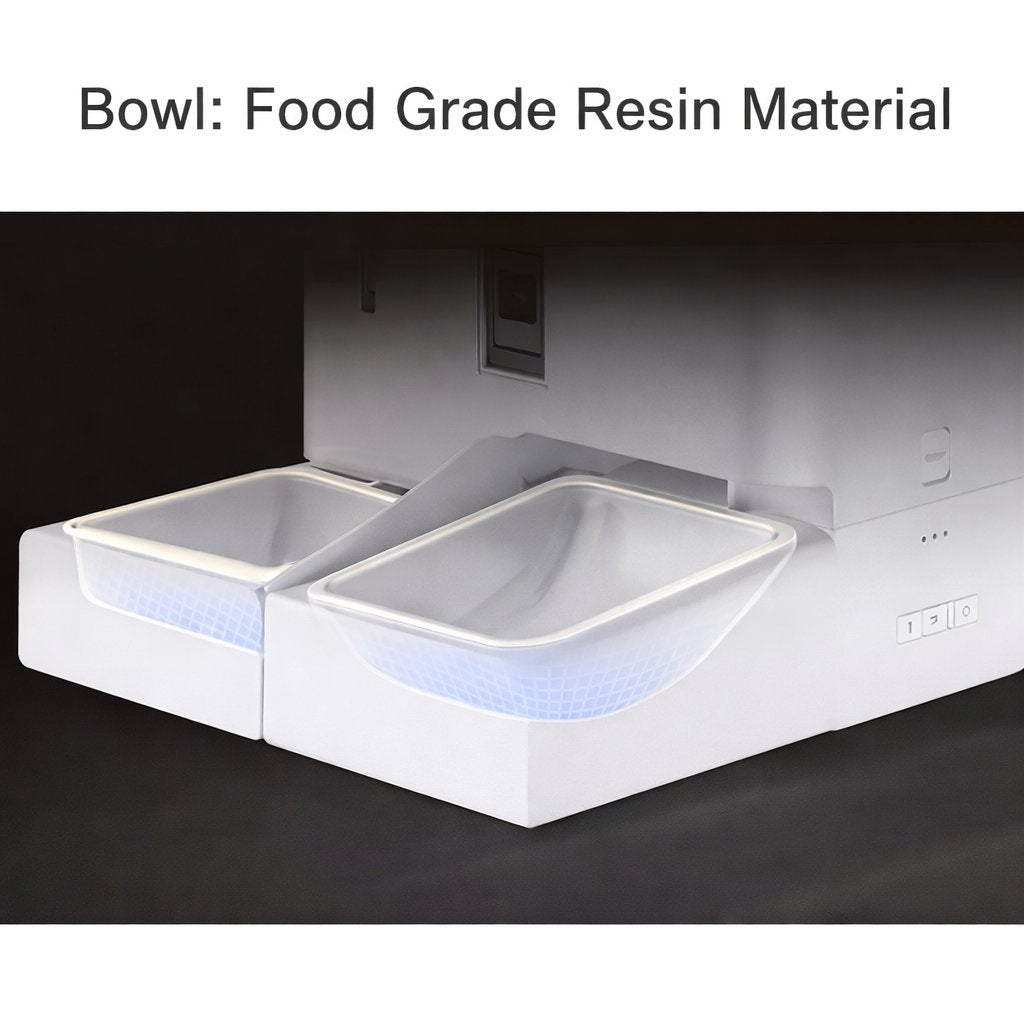 Automatic Cat Feeder 2 in 1 Pet Food and Water Fountain Wifi APP Control Smart with Camera 1080p Recording - BAS Kuwait Bab Al Saif