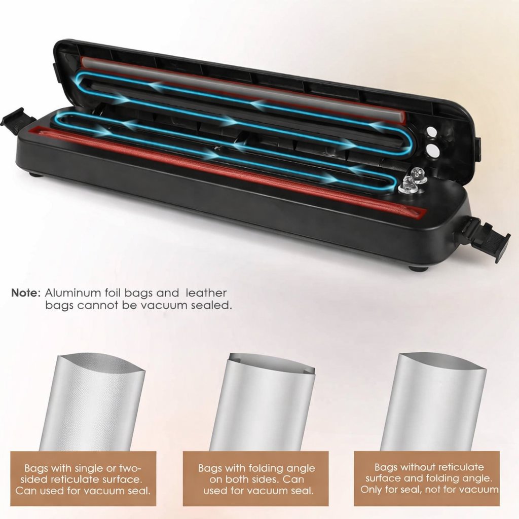 Automatic Plastic Vacuum Sealer 90W - BAS Kuwait Bab Al Saif