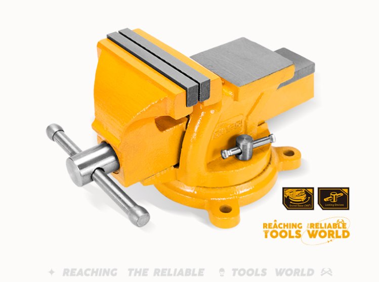 Bench Vice 8" modular Cast Iron Heavy Duty 18KG Hydraulic DINGQI BRAND - BAS Kuwait Bab Al Saif Standard Standard