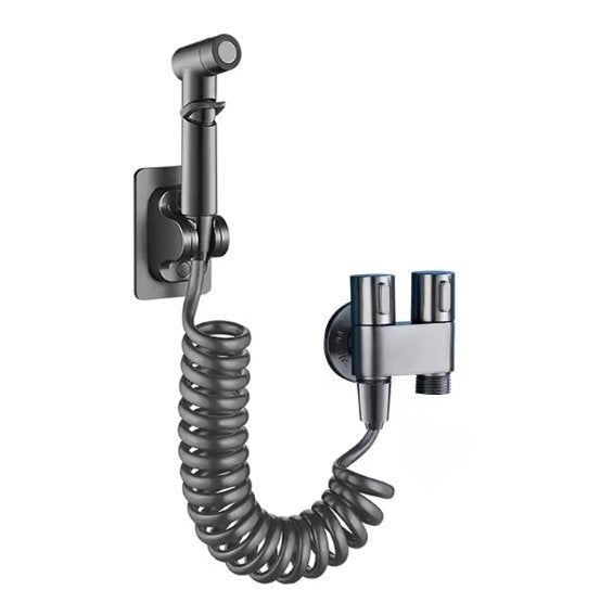 Bidet Jet Spray Bathroom Toilet Shataafa Modern Fast Double Outlet - BAS Kuwait Bab Al Saif Black Standard