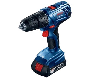 Bosch Cordless drill 18v with 2 batteries GSB 180-LI - BAS kuwait BAS blue GSB 180-LI