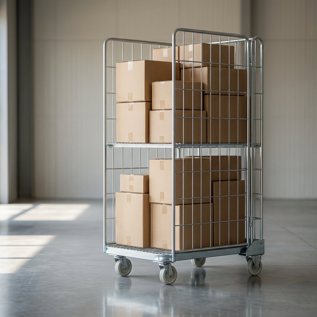 Cage Trolley / Roll Container 500 kg - BAS Kuwait Bab Al Saif
