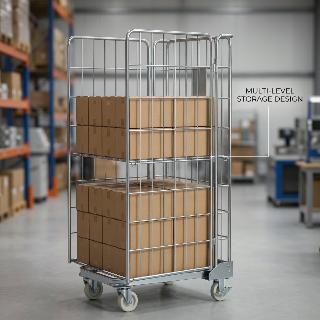 Cage Trolley / Roll Container 500 kg - BAS Kuwait Bab Al Saif