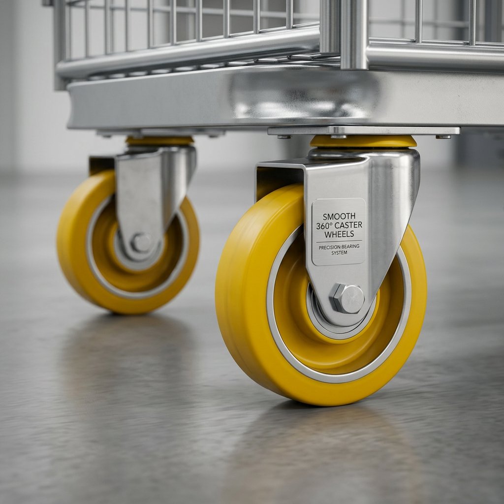 Cage Trolley / Roll Container with Door 500 kg - BAS Kuwait Bab Al Saif