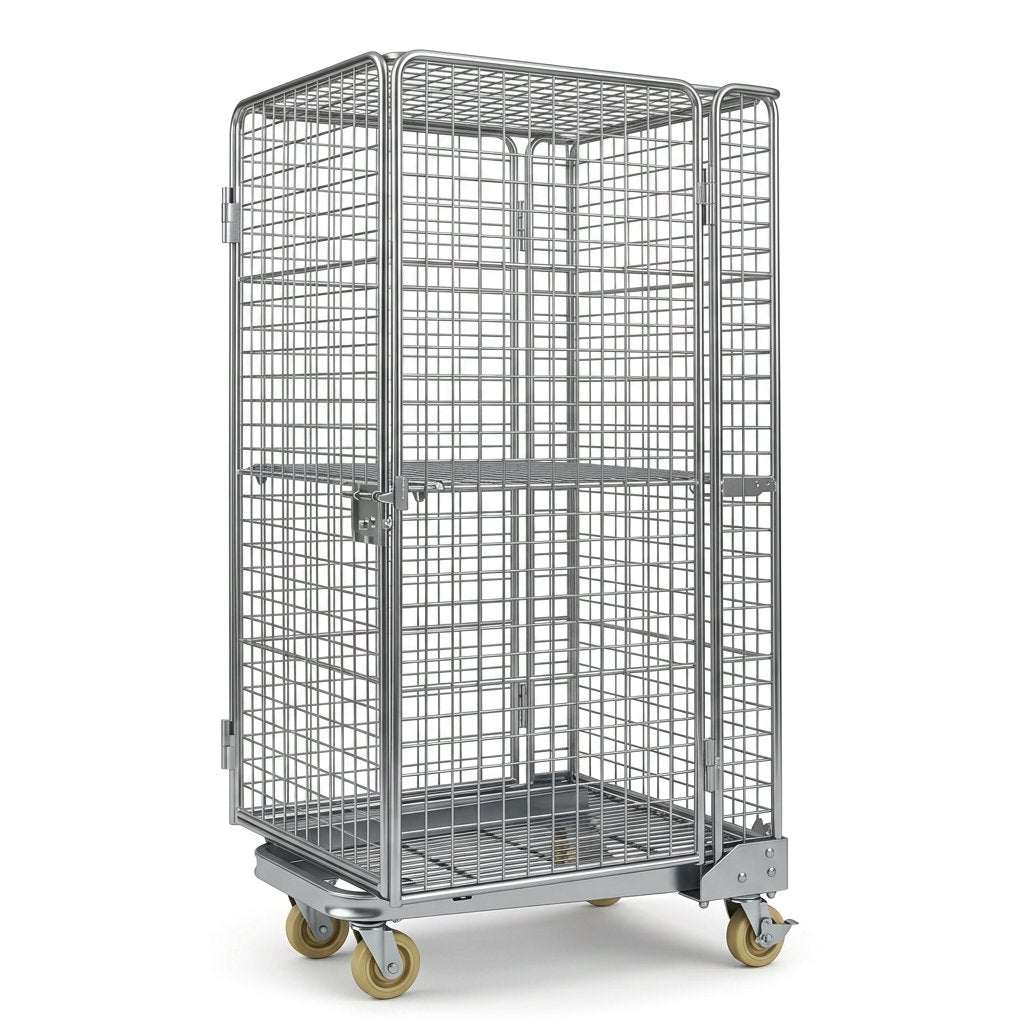 Cage Trolley / Roll Container with Door 500 kg - BAS Kuwait Bab Al Saif
