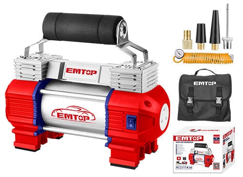 Car Auto Air Compressor (2) EMTOP BRAND - BAS Kuwait Bab Al Saif Standard Standard