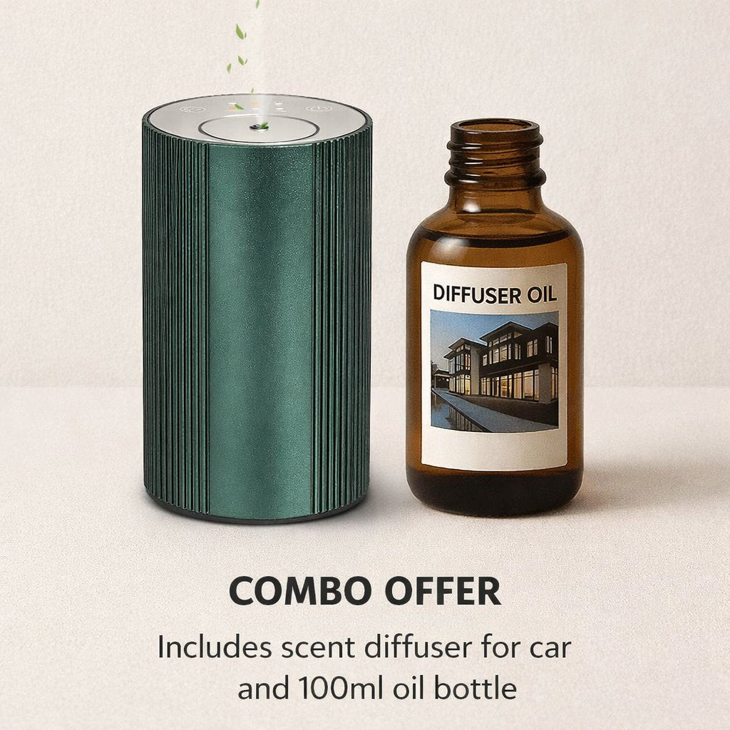 Car Scent Diffuser with 100ML Fragrance Oil - BAS Kuwait Bab Al Saif
