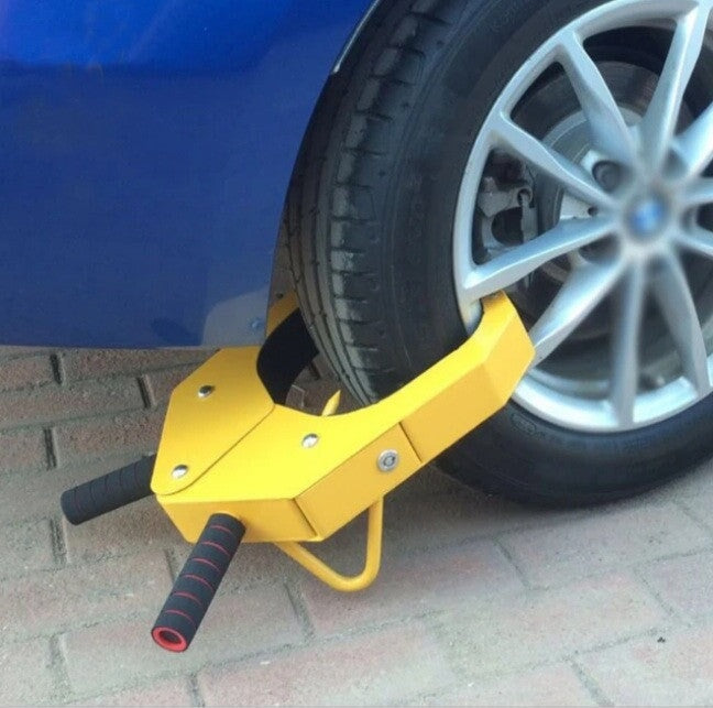 Car Wheel Lock I Anti theft tire lock Jammer - BAS Kuwait Bab Al Saif Yellow Standard