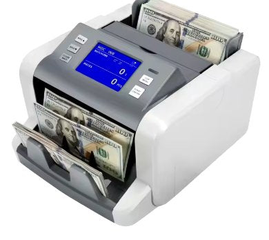 Cash Counting Money Counting Machine Multi denomination Value Amount - BAS Kuwait Bab Al Saif Grey Standard