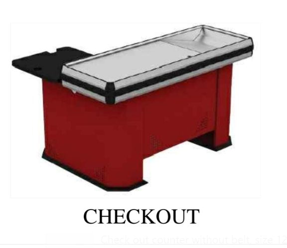 Check Out counter Without Belt, Size 1200mm - BAS Kuwait Bab Al Saif Standard Standard