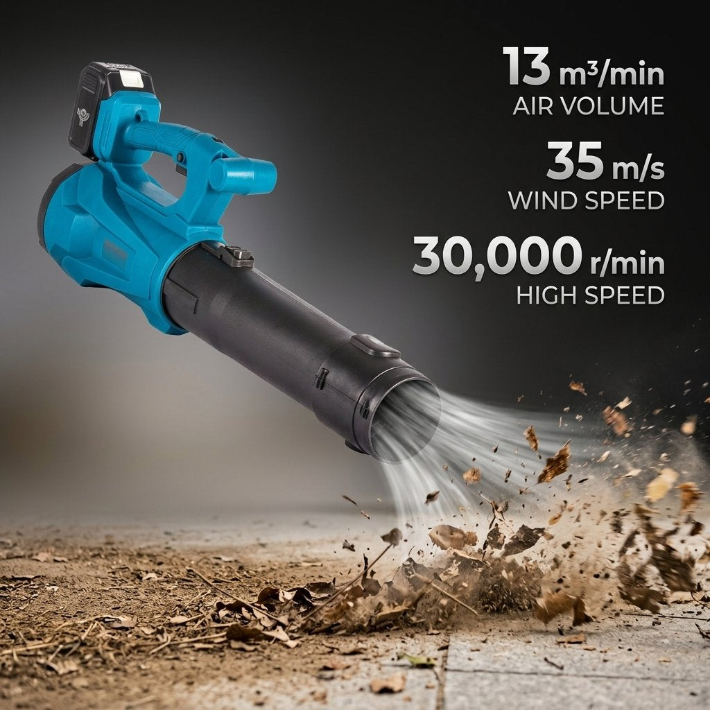 Cordless Air Blower for leaf garden 20 V with 2 batteries - BAS Kuwait BAS