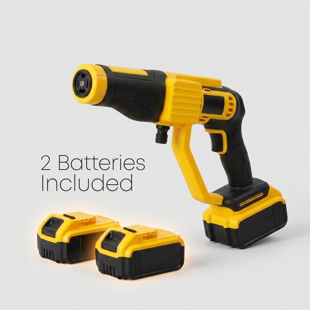 Cordless Car Washer / High Pressure Washer 20 V with 2 batteries - BAS Kuwait Bab Al Saif
