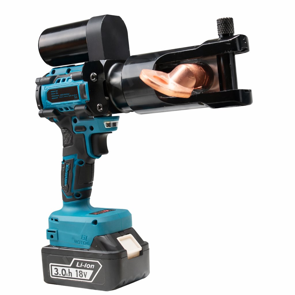 Cordless Crimping Tool 300mm for Cable Lugs 18v 2 Batteries - BAS Kuwait Bab Al Saif
