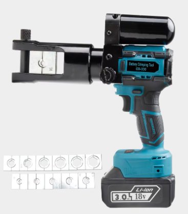 Cordless Crimping Tool 300mm for Cable Lugs 18v 2 Batteries - BAS Kuwait Bab Al Saif