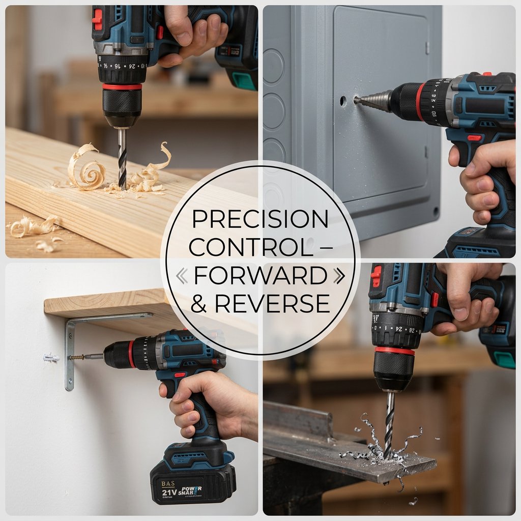 Cordless Drill 21v with 2 batteries 2100 rpm 60 N.m Torque Power with drilling accessories - BAS Kuwait Bab Al Saif