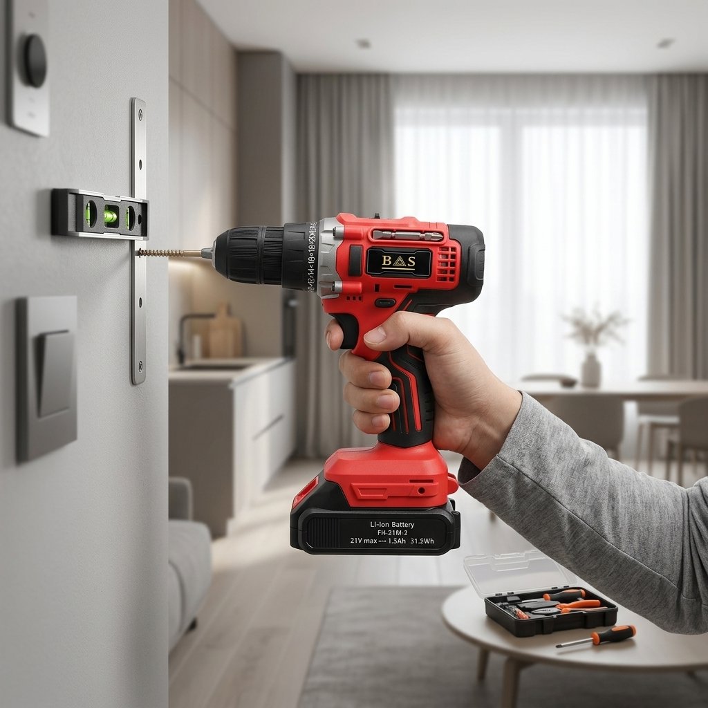 Cordless Drill 21V with tools set 108pc with 2 batteries - BAS Kuwait Bab Al Saif