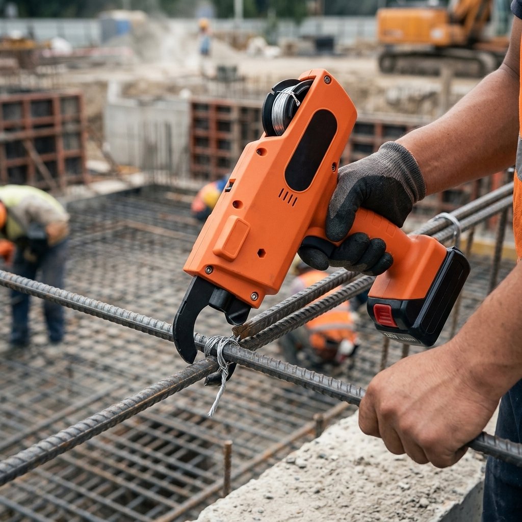 Cordless Rebar Tying Machine with 2 batteries I Automatic Rebar tool - BAS Kuwait Bab Al Saif
