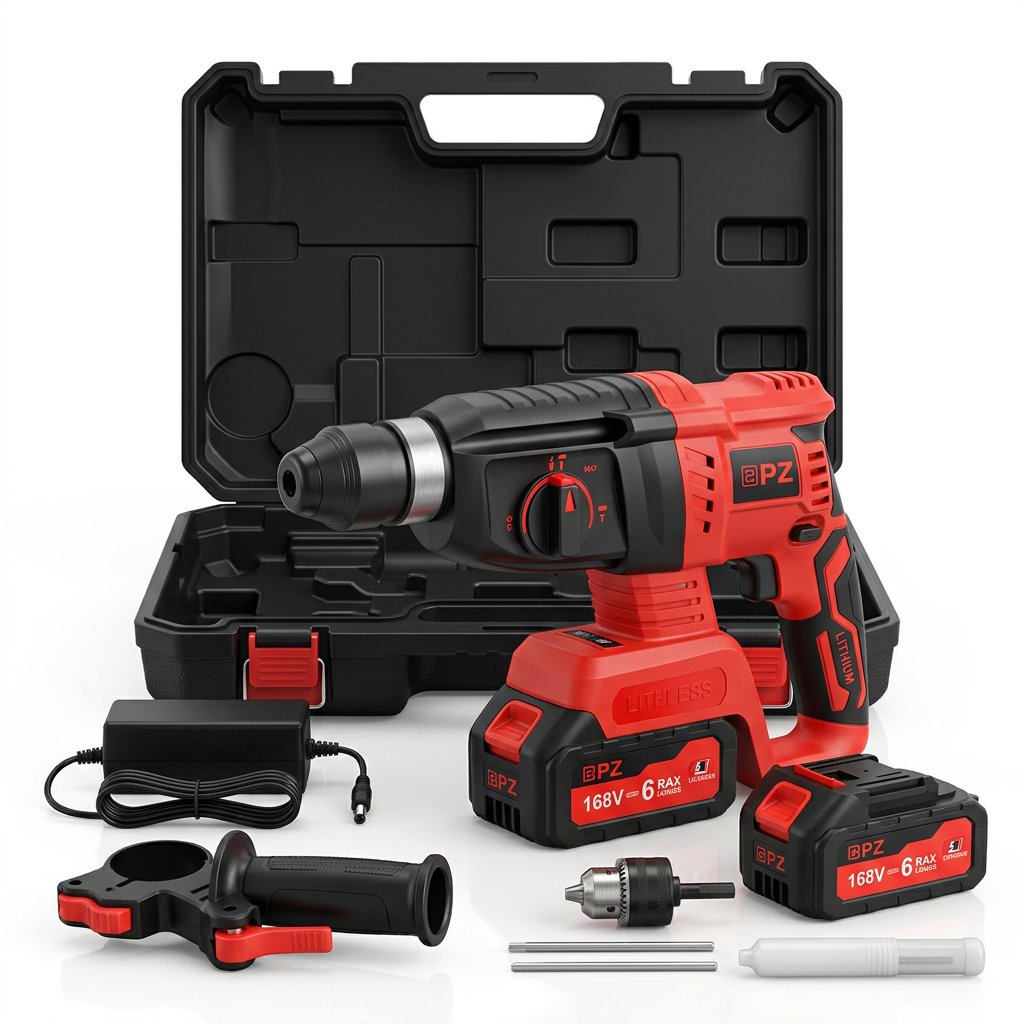 Cordless Rotary Hammer 20 V with 2 batteries - BAS Kuwait Bab Al Saif