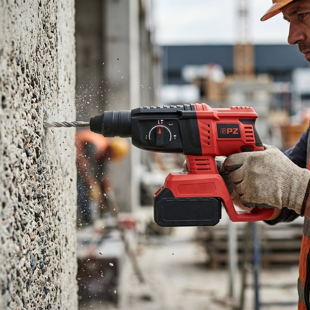 Cordless Rotary Hammer 20 V with 2 batteries - BAS Kuwait Bab Al Saif