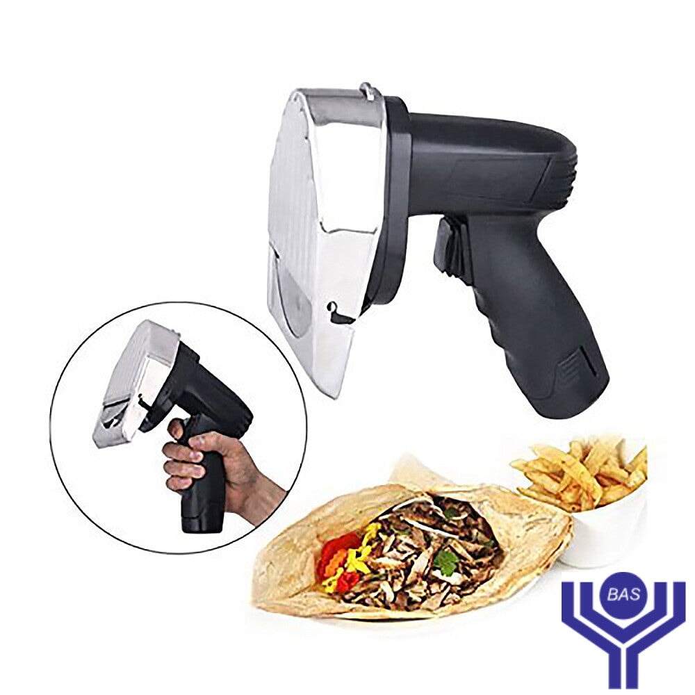 Cordless Shawarma Cutting / Kebab Cutter Slicer with 2 batteries - BAS Kuwait Bab Al Saif Black Standard