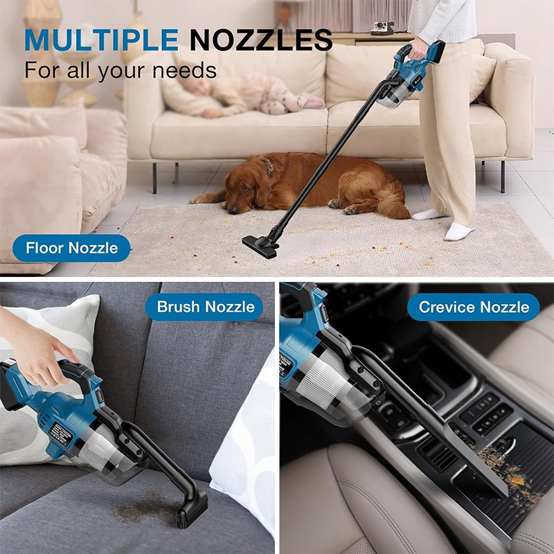 Cordless Vacuum Cleaner 20v with 2 batteries - BAS Kuwait Bab Al Saif