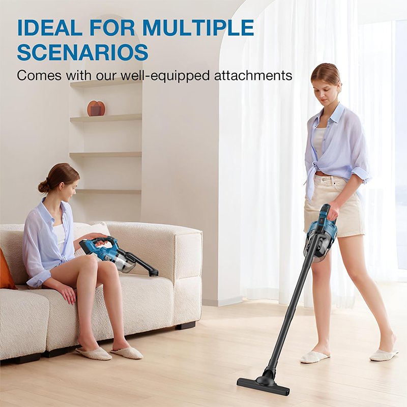 Cordless Vacuum Cleaner 20v with 2 batteries - BAS Kuwait Bab Al Saif