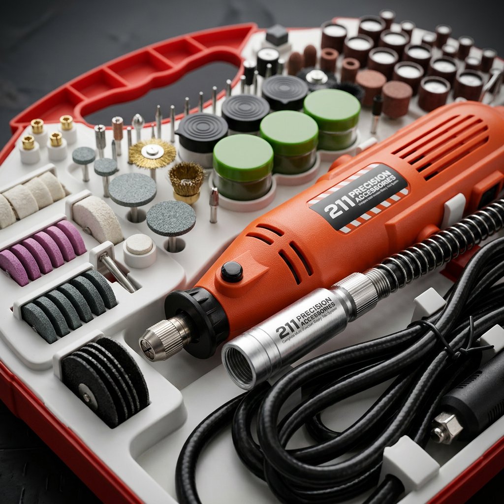 Die Grinder I Rotary Tool kit I Mini Grinder I Multi-tool Kit (211 PCS) 180W - BAS Kuwait Bab Al Saif
