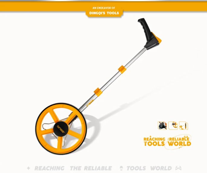 Digital Distance Meter Walking Measuring Wheel with Digital LCD Display 9999.9M Measuring Wheel DINGQI BRAND - BAS Kuwait Bab Al Saif Standard Standard