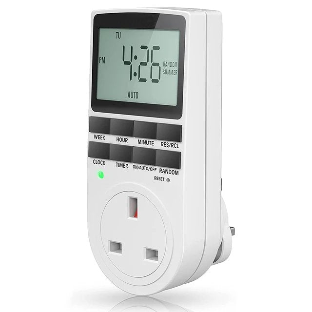 Digital Timer Plug Socket - BAS Kuwait Bab Al Saif White Standard