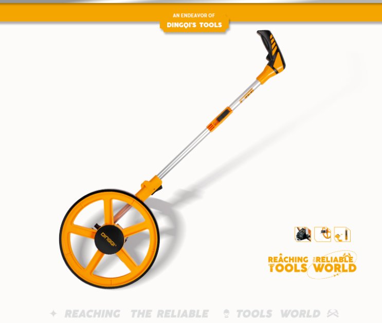 Distance Measuring Wheel Mechanical Distance Meter 10,000 meter DINGQI BRAND - BAS Kuwait Bab Al Saif Standard Standard