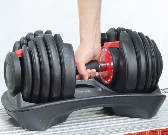 Dumbbell Adjustable Set 24kg Rubber – High-Quality Free Weights for Home Gym & Fitness Training - BAS Kuwait Bab Al Saif