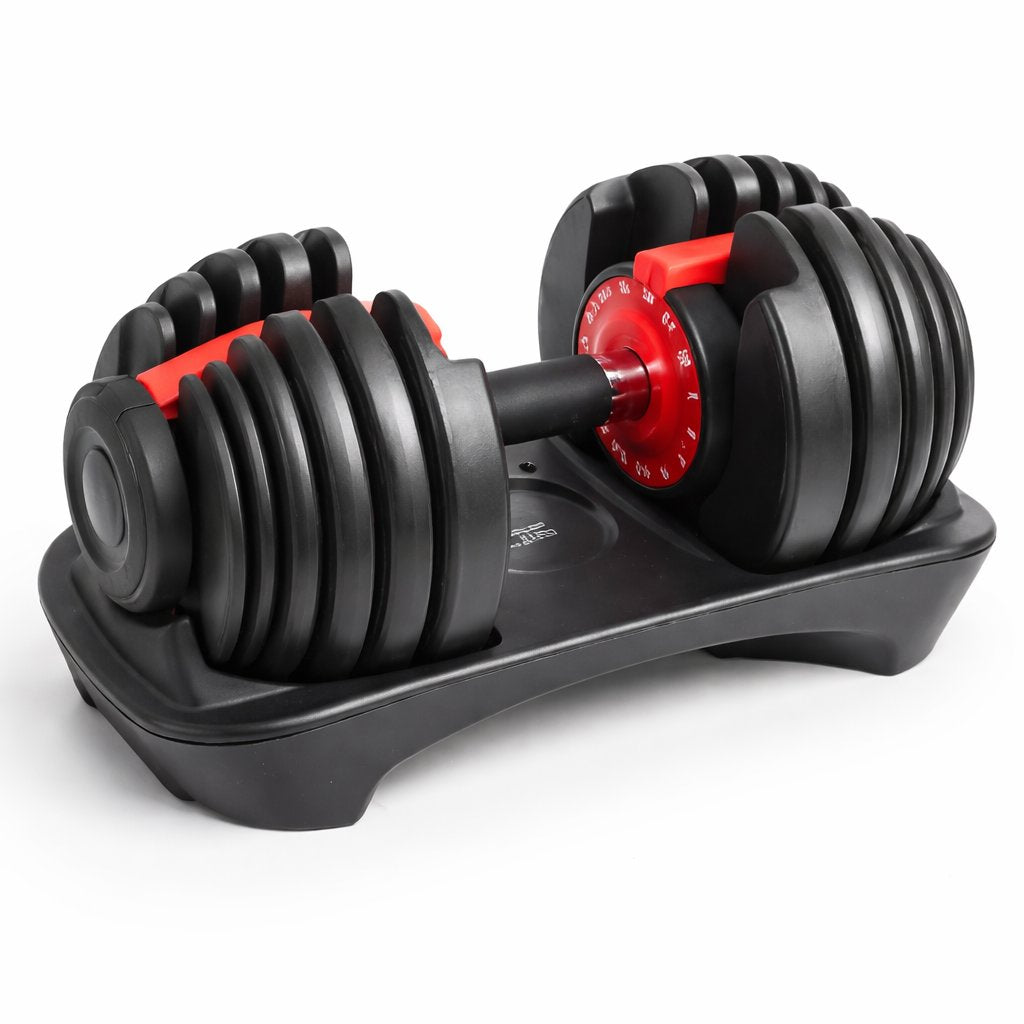 Dumbbell Adjustable Set 24kg Rubber – High-Quality Free Weights for Home Gym & Fitness Training - BAS Kuwait Bab Al Saif