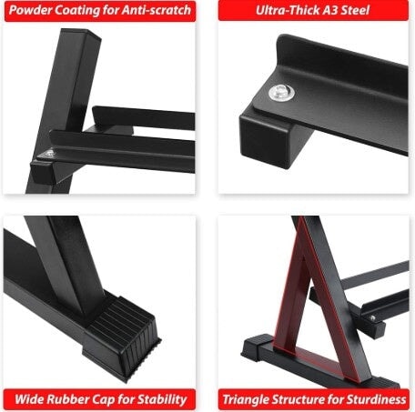 Dumbbells stand I 3 Tier Gym Weights rack 300kg Capacity - BAS Kuwait Bab Al Saif