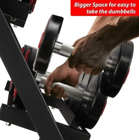 Dumbbells stand I 3 Tier Gym Weights rack 300kg Capacity - BAS Kuwait Bab Al Saif