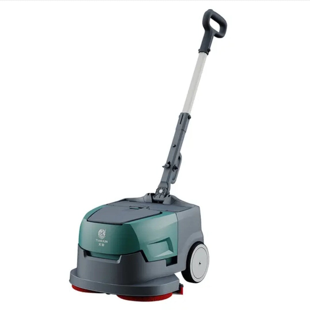 Electric Floor Scrubber Dryer Mopping machine I Cordless Double Brush mini Floor Scrubber - BAS Kuwait Bab Al Saif Green Standard