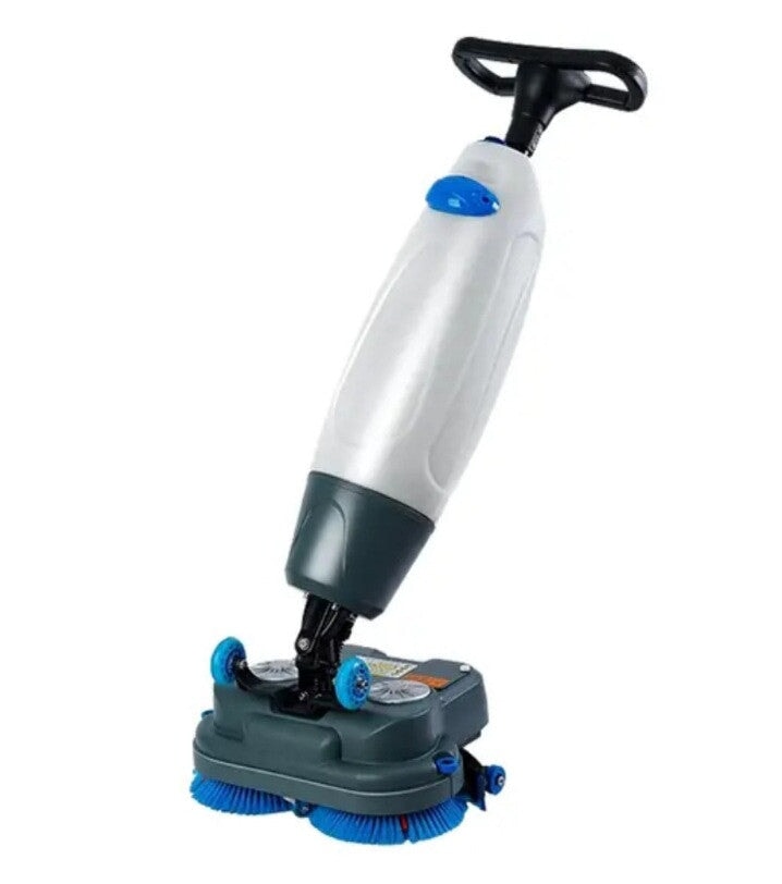 Electric Handheld Floor Scrubber Dryer machine I Cordless Double Brush Floor Scrubber - BAS Kuwait Bab Al Saif Blue Standard