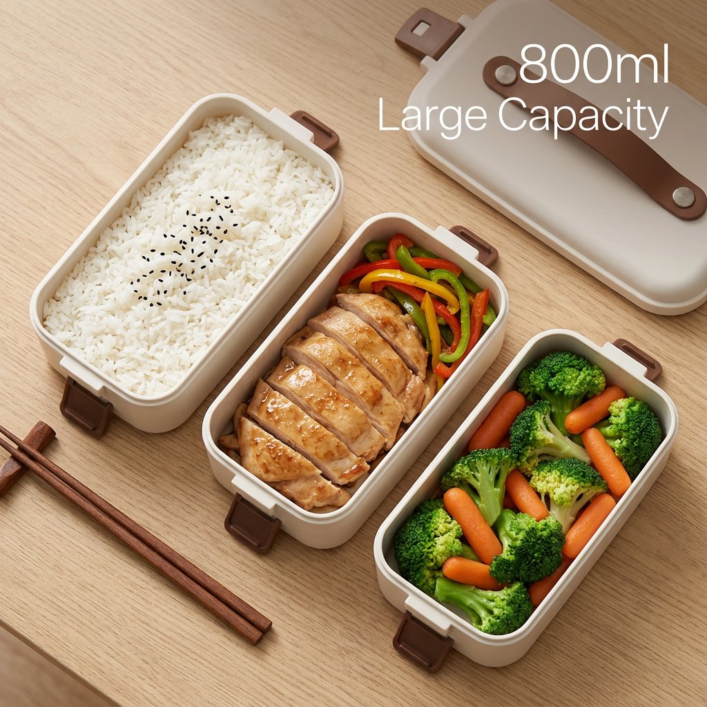 Electric Heating Lunch Box Stainless Steel 3 in 1 Office School 300W - BAS Kuwait Bab Al Saif
