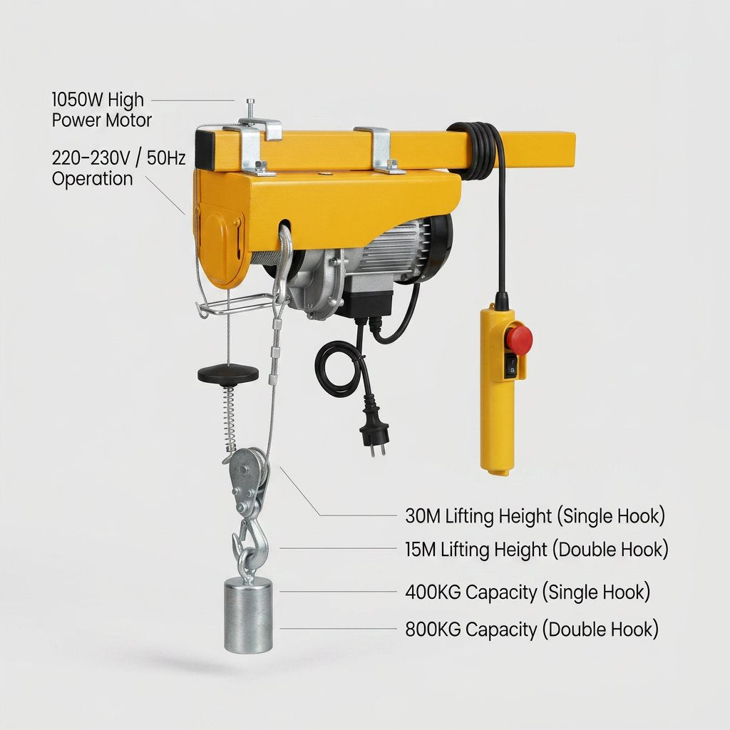 Electric Hoist 1050w DINGQI BRAND - BAS Kuwait Bab Al Saif