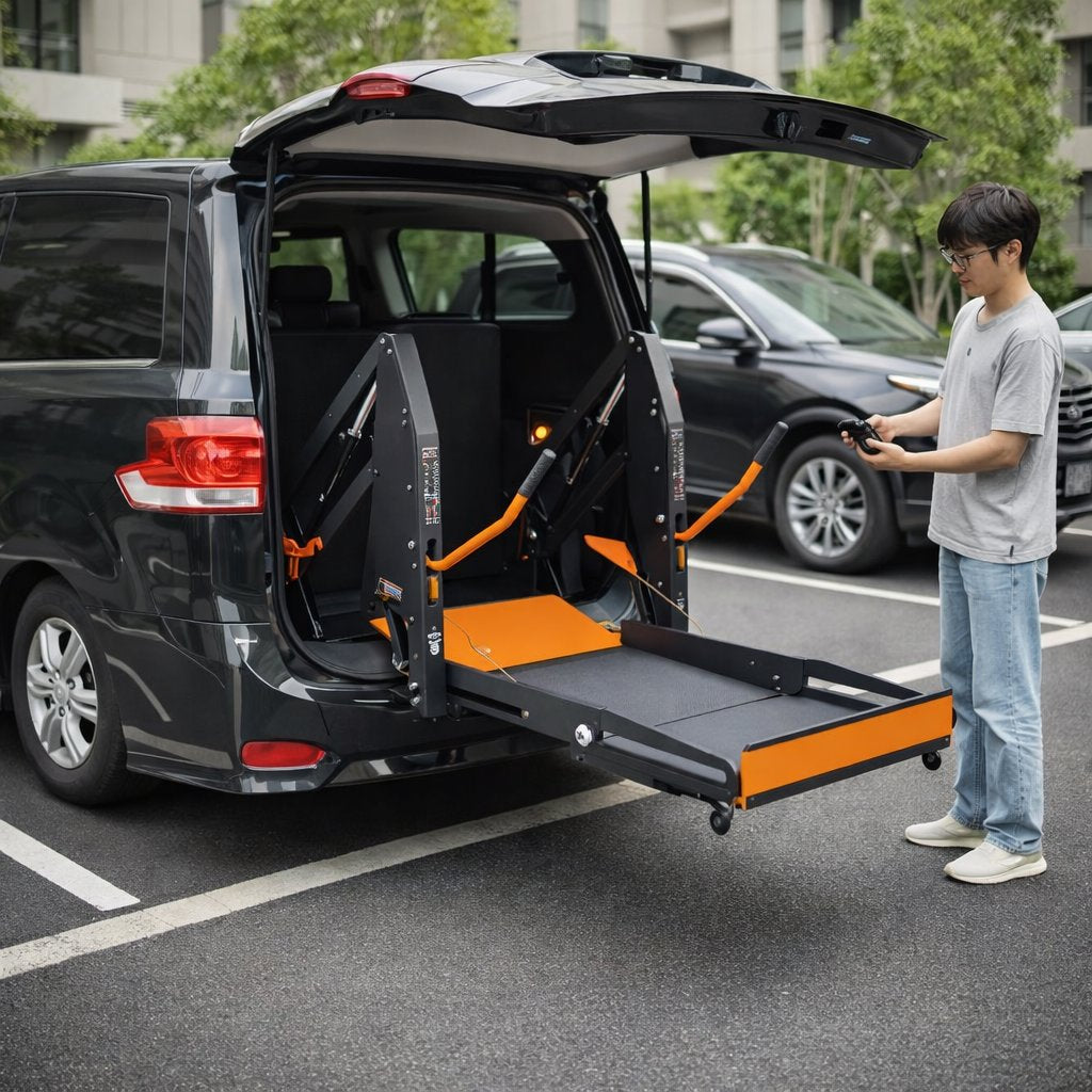 Electric Lift Wheelchair Automatic Platform Foldable - Fits Cars Van And Truck - BAS Kuwait Bab Al Saif