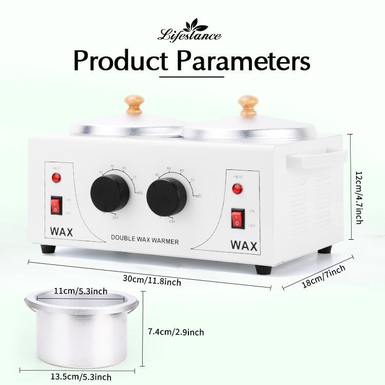 Electric Wax Heater Double Pot 1200ml - BAS Kuwait Bab Al Saif