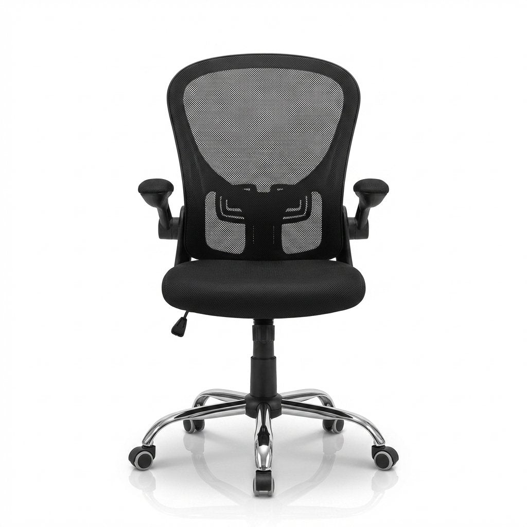 Ergonomic Office Chair with Adjustable Height & Lumbar Support — Breathable Mesh Back, High-Density Foam Seat, 360° Swivel | Home & Office Bab Al Saif 120 KG With Installation