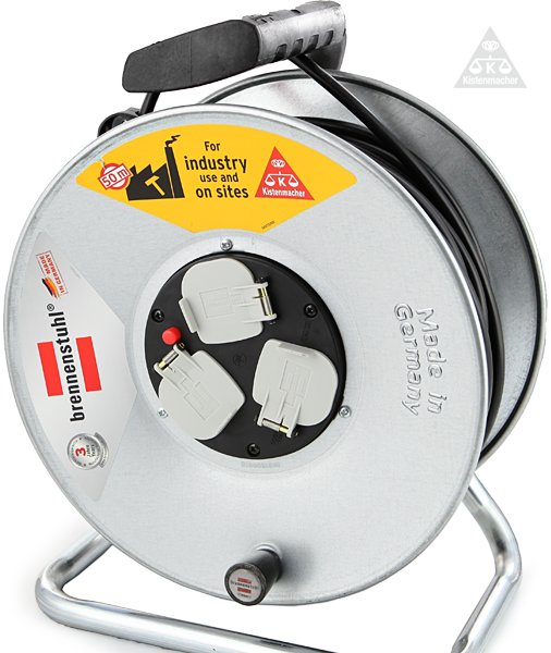 Extension cord reel 50 meter - BAS kuwait kistenmacher Standard 50 Meter