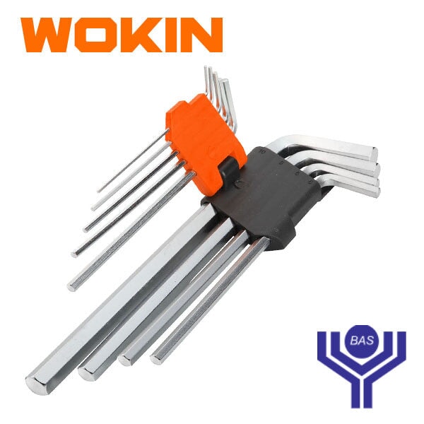 Extra Long Arm Allen key / Hex key set (9pcs) Wokin Brand - BAS Kuwait Bab Al Saif Standard Standard