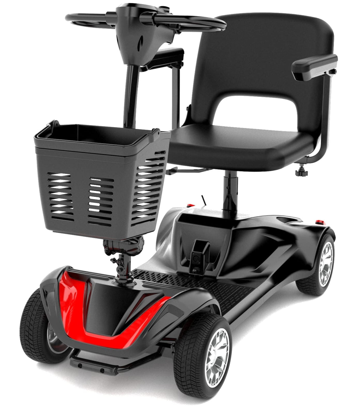 Foldable 4-Wheel Electric Mobility Scooter – 250W, Detachable Seat Shock Absorbing - BAS Kuwait Bab Al Saif