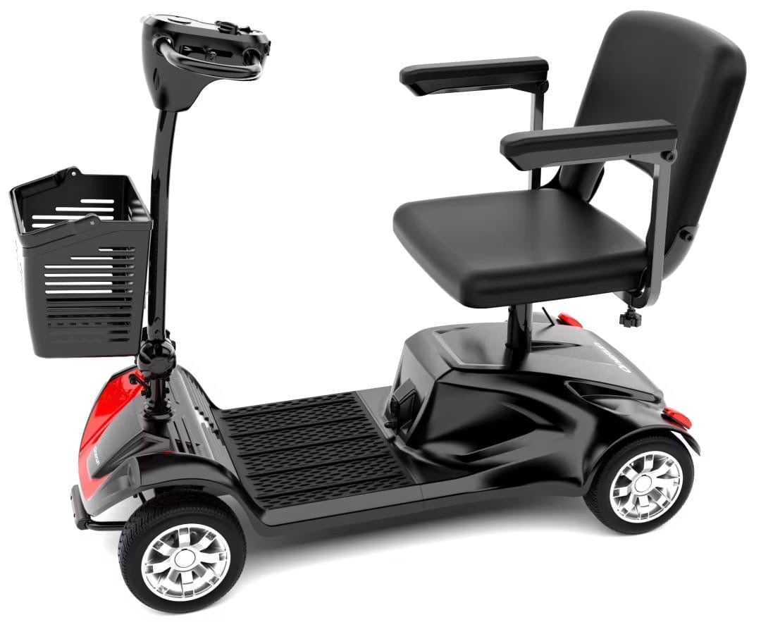 Foldable 4-Wheel Electric Mobility Scooter – 250W, Detachable Seat Shock Absorbing - BAS Kuwait Bab Al Saif